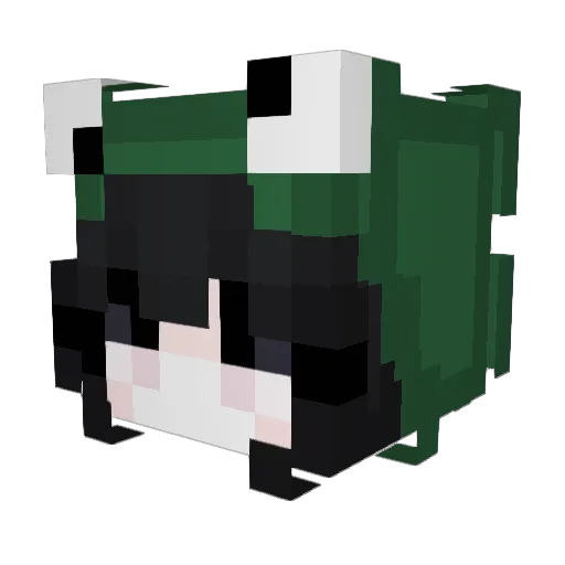 KingZombie Minecraft avatar head, 3D render