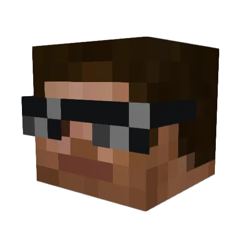 King_0_king Minecraft avatar head, 3D render