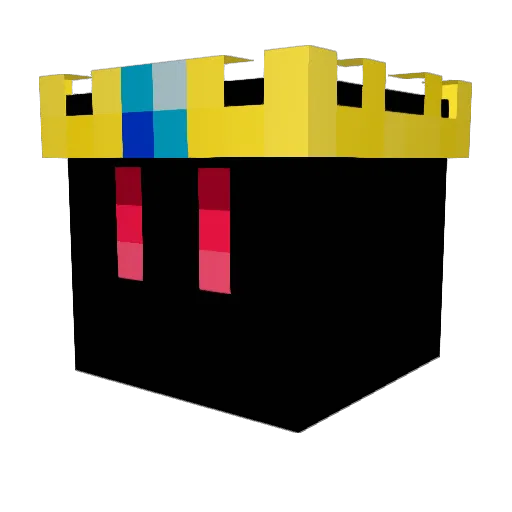King_3defalt Minecraft avatar head, 3D render
