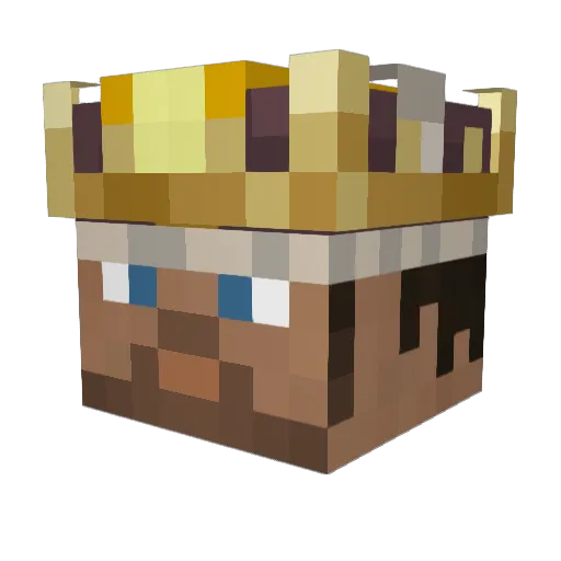 King_3dward Minecraft avatar head, 3D render