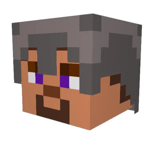 King_Aces Minecraft avatar head, 3D render