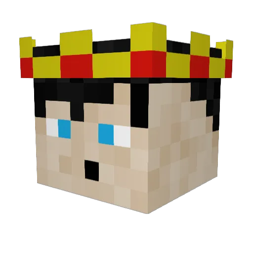 King_AdamP Minecraft avatar head, 3D render
