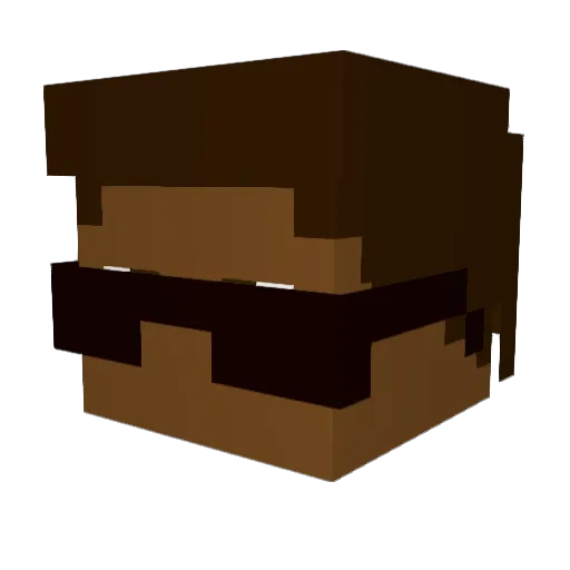 King_Arzzy Minecraft avatar head, 3D render