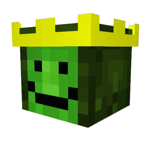 King_Avocado Minecraft avatar head, 3D render