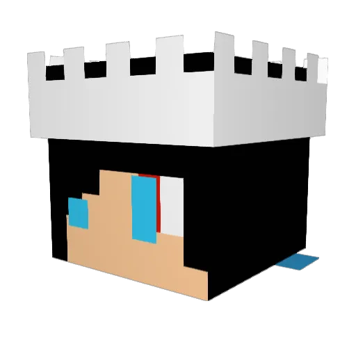 King_Bandos Minecraft avatar head, 3D render