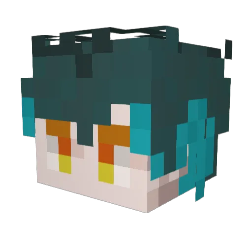 King_Beggar Minecraft avatar head, 3D render