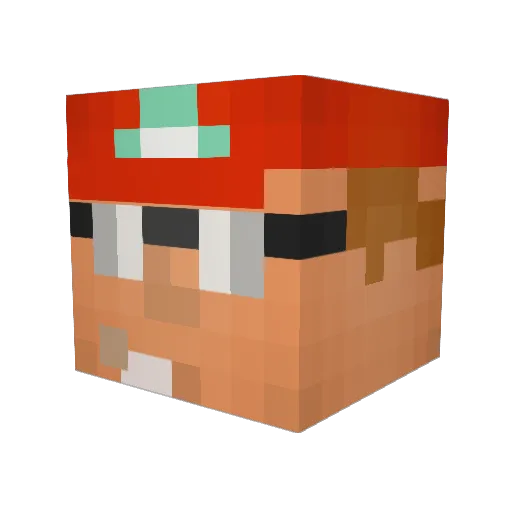 King_Bolete Minecraft avatar head, 3D render
