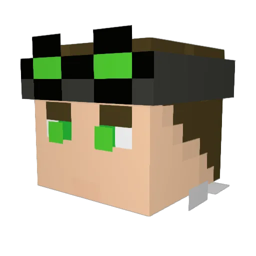 King_BonK Minecraft avatar head, 3D render