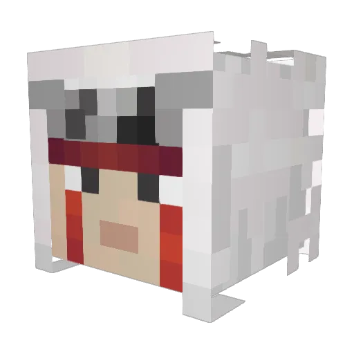 King_CC46 Minecraft avatar head, 3D render