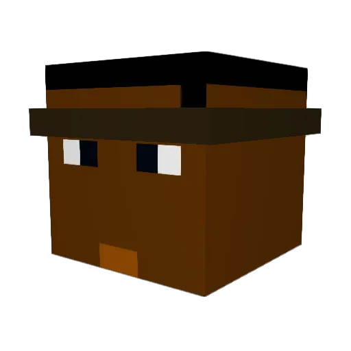 King_CG Minecraft avatar head, 3D render