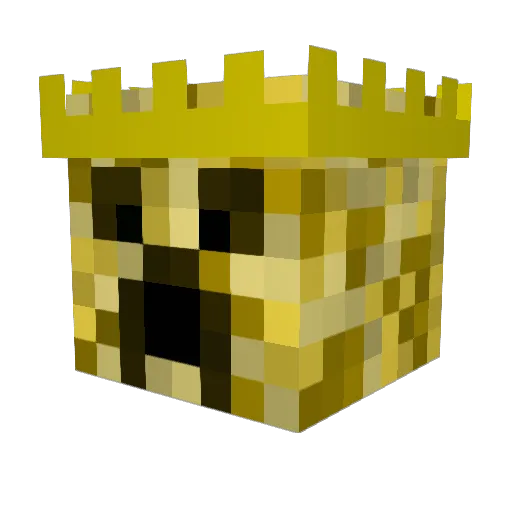 King_Crafters_ Minecraft avatar head, 3D render