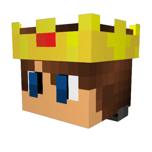 King_Derek Minecraft avatar head, 3D render