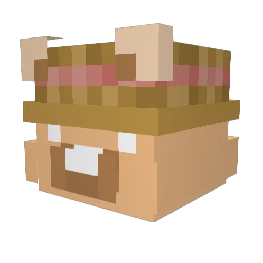 King_Dolphin_ Minecraft avatar head, 3D render