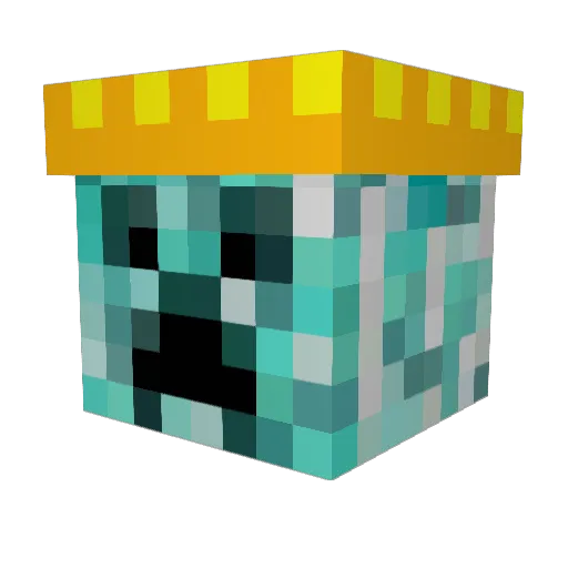 King_Fizzy Minecraft avatar head, 3D render