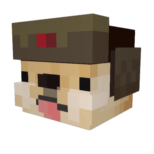 King_GROG Minecraft avatar head, 3D render