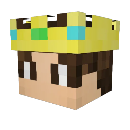 King_James_XV Minecraft avatar head, 3D render
