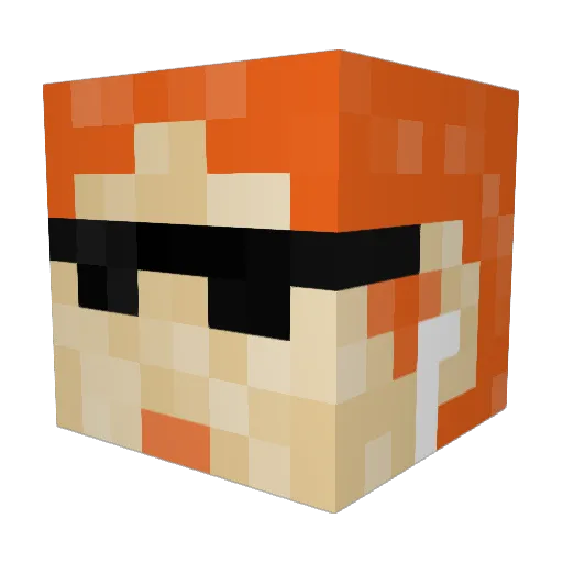 King_Krimsun Minecraft avatar head, 3D render