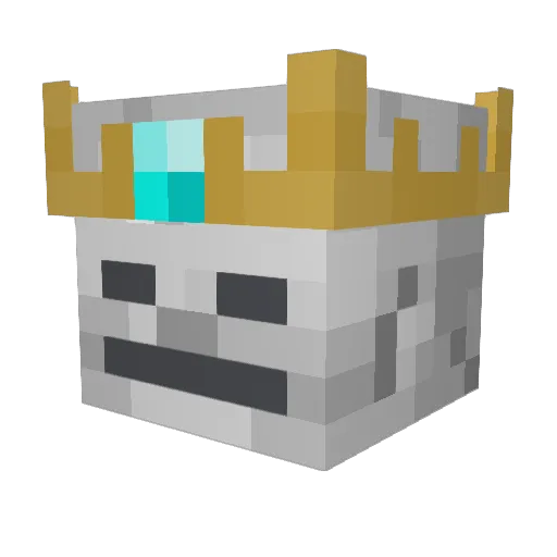King_Kyle_ Minecraft avatar head, 3D render