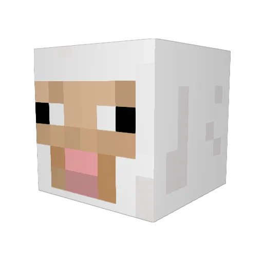 King_Linux Minecraft avatar head, 3D render