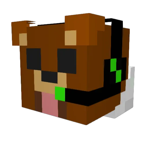 King_Lunatic Minecraft avatar head, 3D render