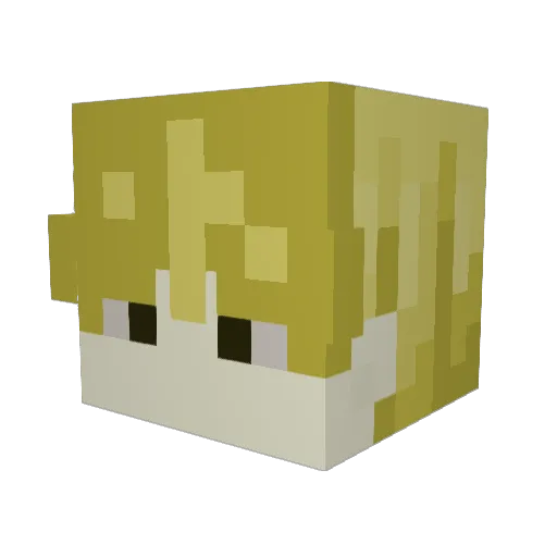 King_Midas Minecraft avatar head, 3D render