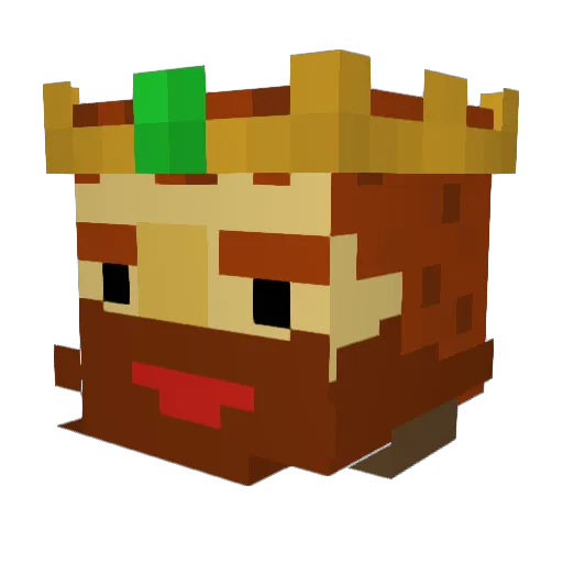 King_Moeppi Minecraft avatar head, 3D render