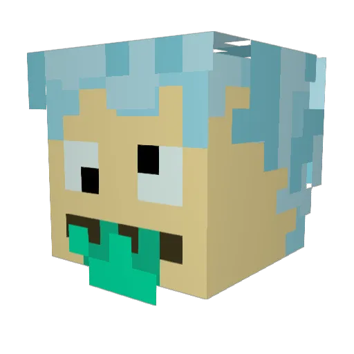 King_Mundane Minecraft avatar head, 3D render