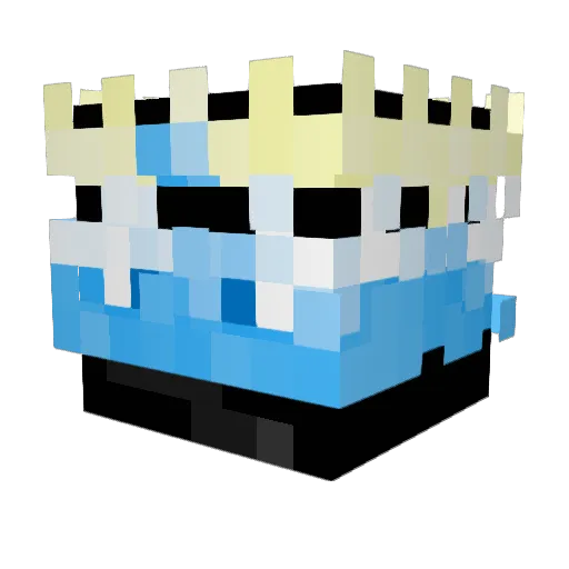 King_Ninja_ Minecraft avatar head, 3D render