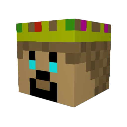 King_Patte Minecraft avatar head, 3D render