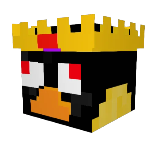 King_Penguiy Minecraft avatar head, 3D render