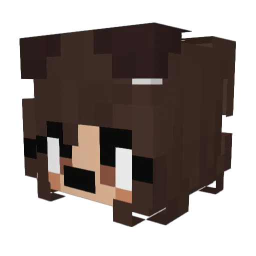 King_Target Minecraft avatar head, 3D render