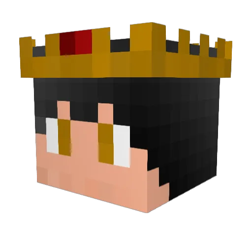 King_Tico Minecraft avatar head, 3D render