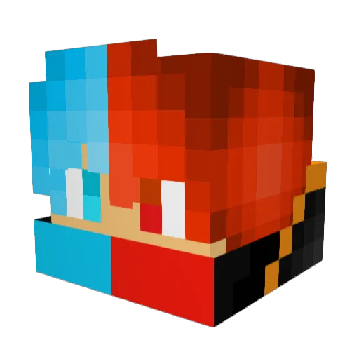 King_Turtle Minecraft avatar head, 3D render