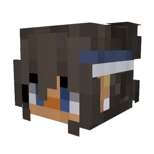 King_Wanton Minecraft avatar head, 3D render
