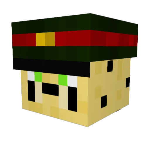 King_Wo0f Minecraft avatar head, 3D render
