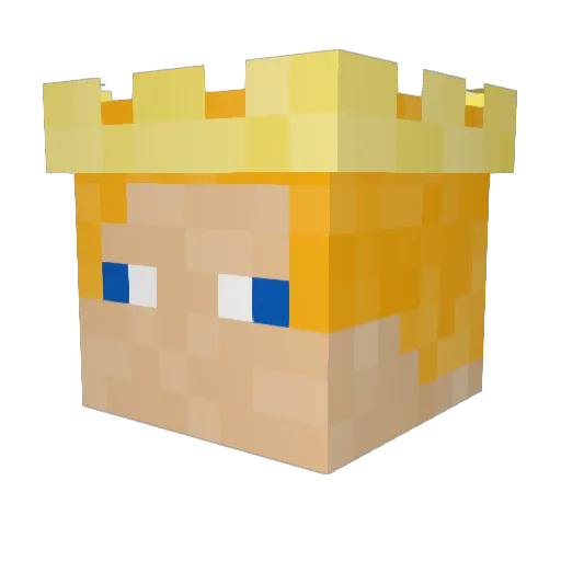 King_YayYa Minecraft avatar head, 3D render
