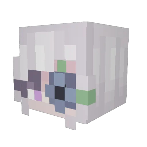 King_fighting Minecraft avatar head, 3D render
