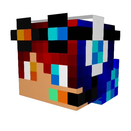 King_knifeman Minecraft avatar head, 3D render