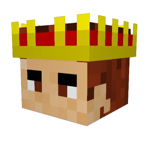 King_of_Battle Minecraft avatar head, 3D render