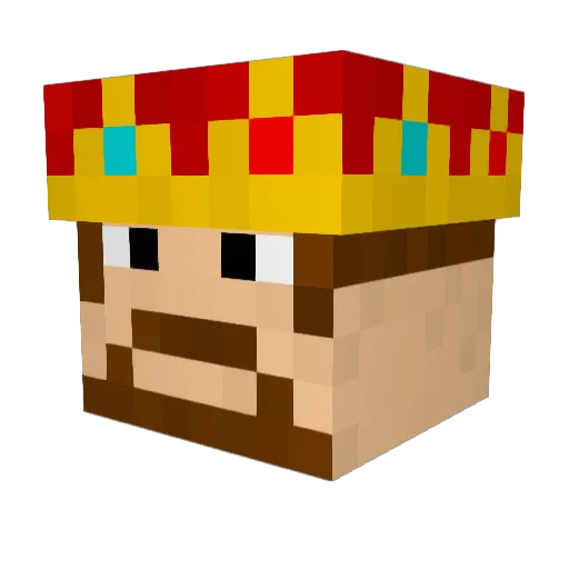 King_of_England Minecraft avatar head, 3D render