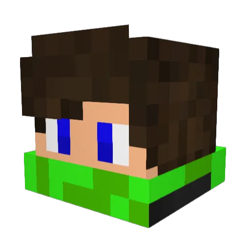 King_of_Tryhard Minecraft avatar head, 3D render