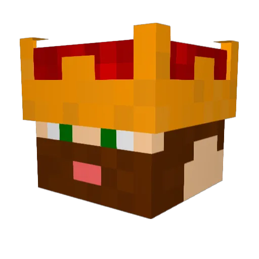 King_roots Minecraft avatar head, 3D render