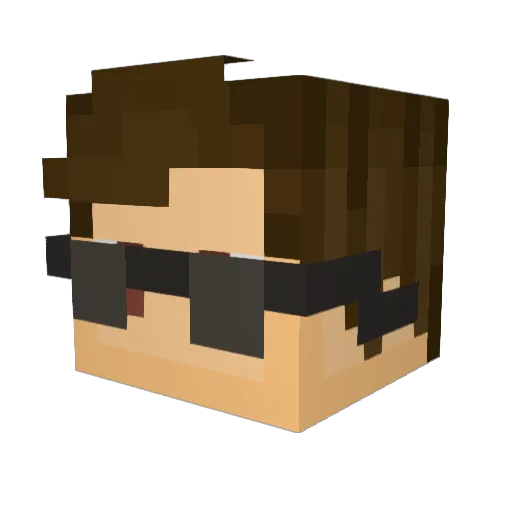 King_v Minecraft avatar head, 3D render