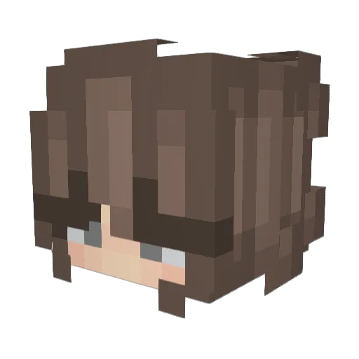 KingaQueen Minecraft avatar head, 3D render