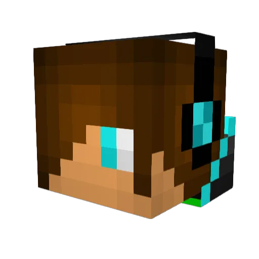 Kingaaron198 Minecraft avatar head, 3D render