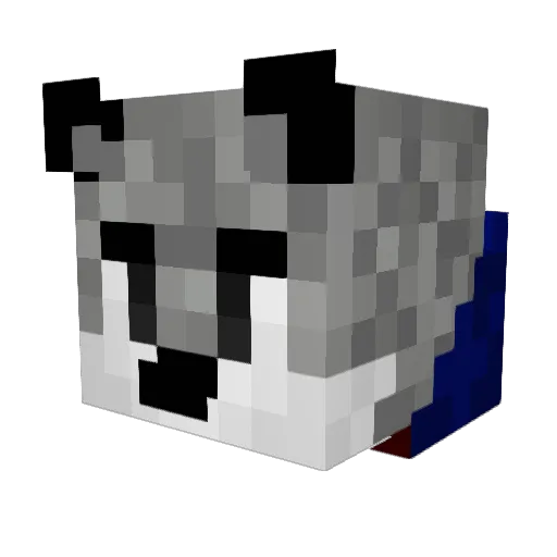 Kingb_b Minecraft avatar head, 3D render