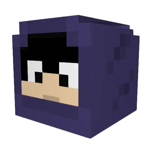 Kingberk Minecraft avatar head, 3D render