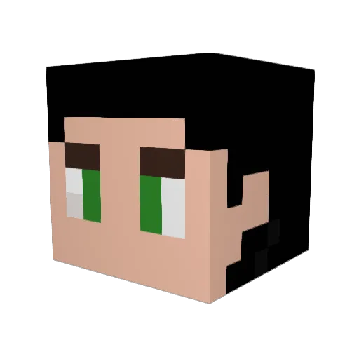 Kingbizzled Minecraft avatar head, 3D render