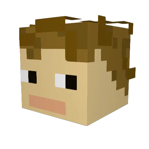 Kingbo410 Minecraft avatar head, 3D render