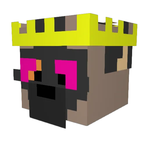 Kingbooker86 Minecraft avatar head, 3D render